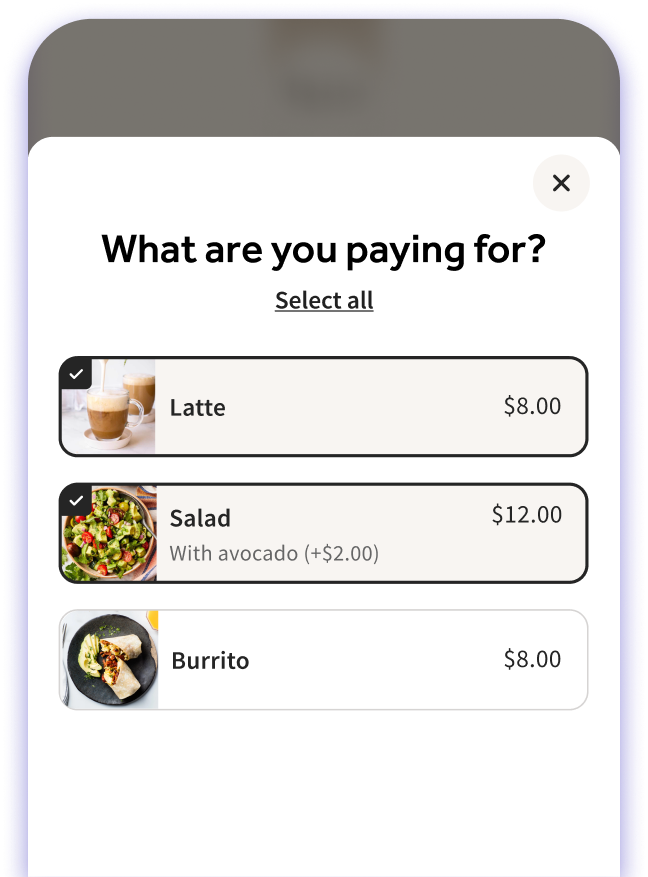 Choose your items
